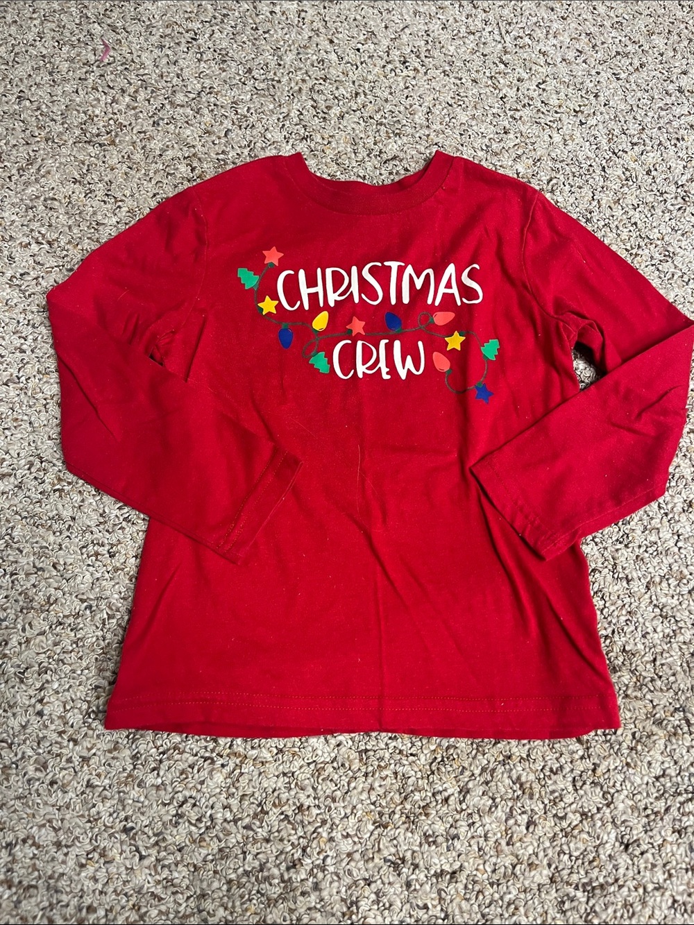 🍀6/$20 Christmas Crew Red Kids Long-Sleeve Tee